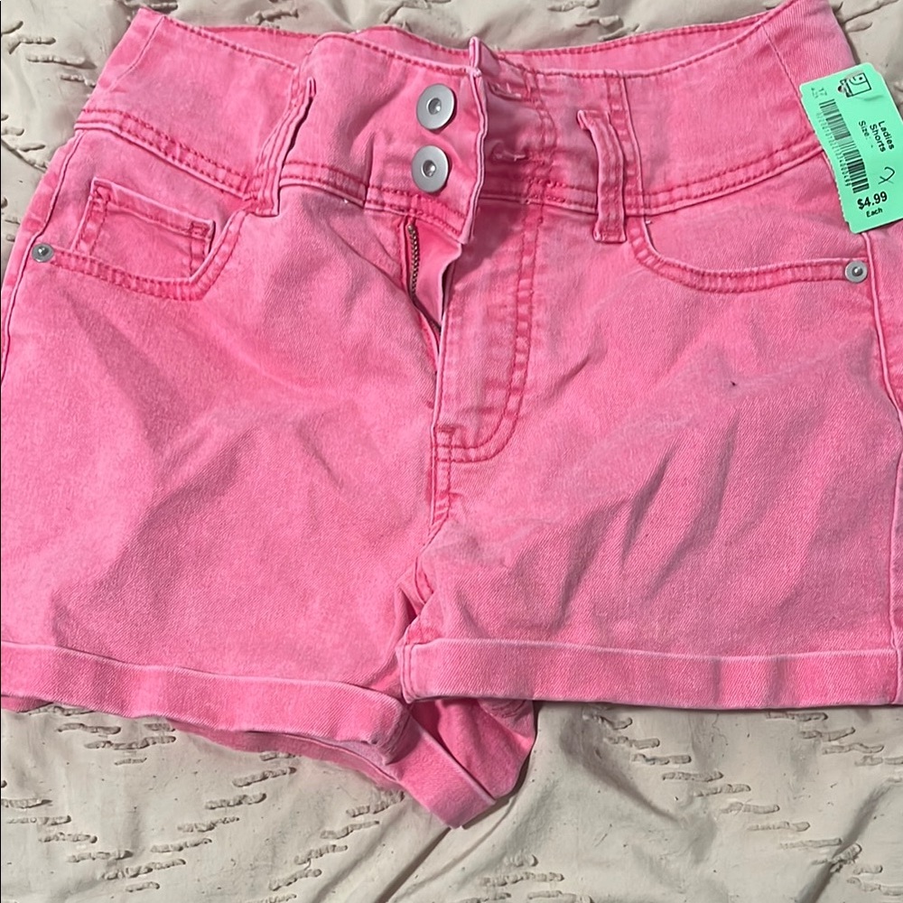 No Boundaries Pink Jean Shorts